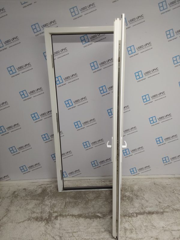 Used White Upvc Back Door 880mm x 2075mm (reduce to 865mm) 0026 - Image 3