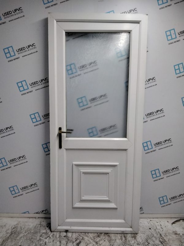 Used White Upvc Back Door 880mm x 2070mm 0248