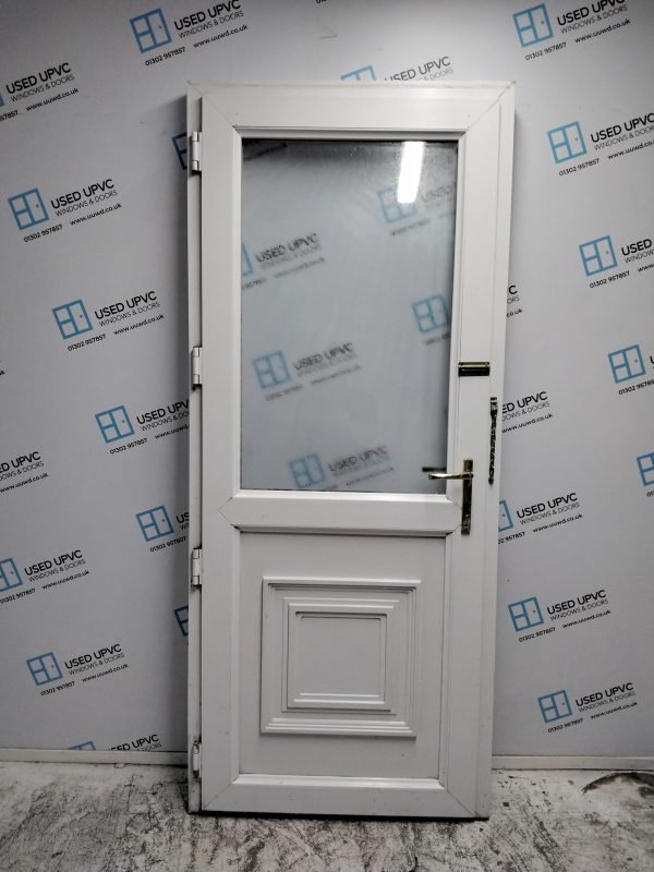 Used White Upvc Back Door 880mm x 2070mm 0248 - Image 2
