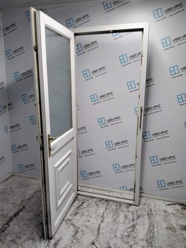 Used White Upvc Back Door 880mm x 2070mm 0248 - Image 3