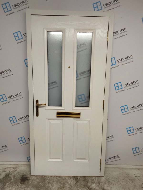 Used black Composite Front Door 990mm x 2090mm 0317 - Image 2