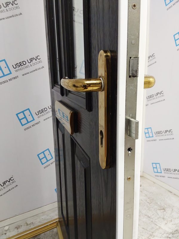 Used black Composite Front Door 990mm x 2090mm 0317 - Image 5