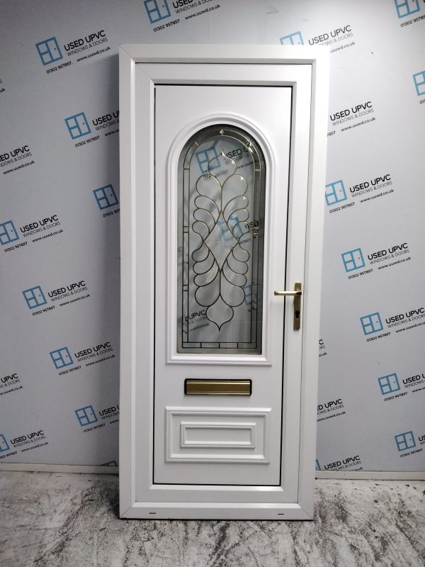 Used White Upvc Front Door 875mm x 2060mm 0328