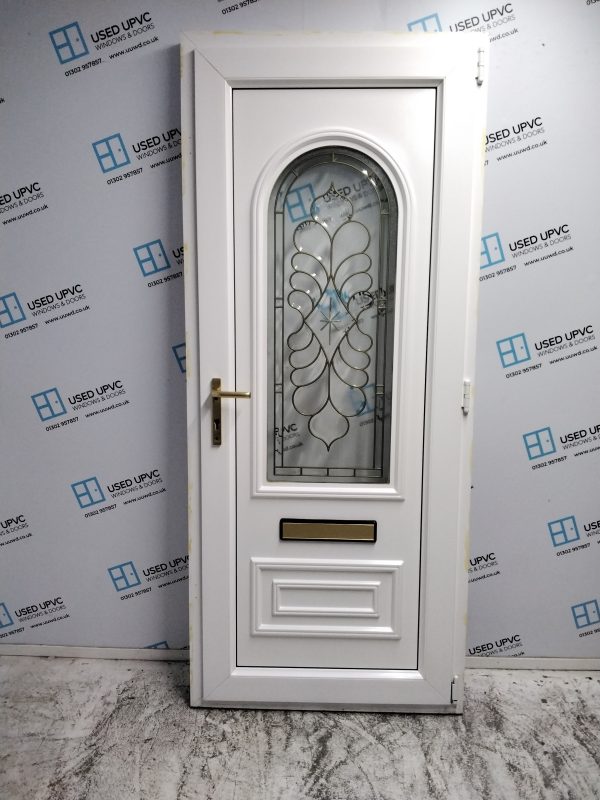 Used White Upvc Front Door 875mm x 2060mm 0328 - Image 2