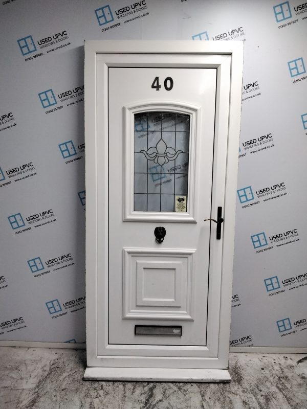 Used White Upvc Front Door 930mm x 2065mm 0334