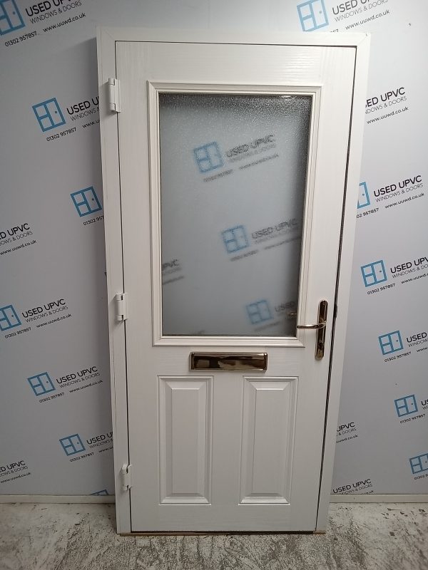 Used Oak Composite Front Door 920mm x 2010mm 0355 - Image 2