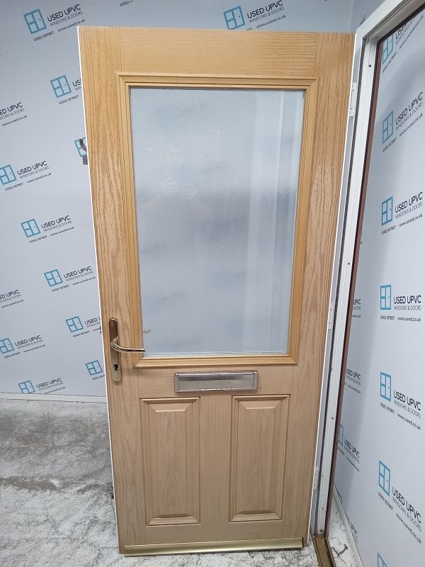 Used Oak Composite Front Door 920mm x 2010mm 0355 - Image 7
