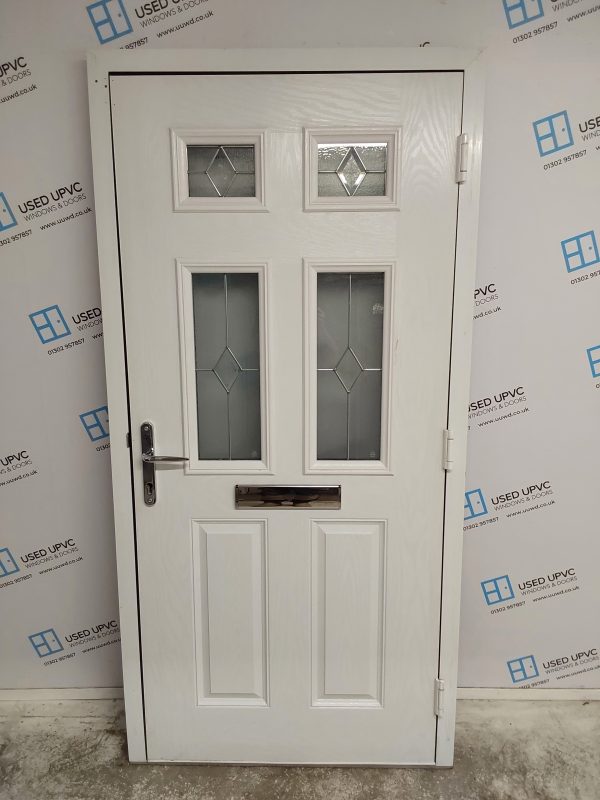 Used Black Composite Front Door 995mm x 2040mm 0222 - Image 2