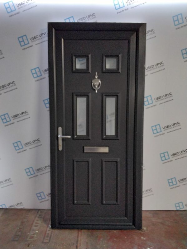 Used Anthracite Grey Upvc Front Door 930mm x 2045mm 0164