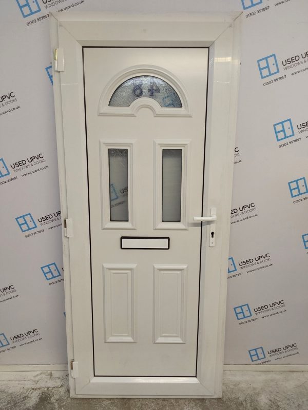 Used White Upvc Front Door 890mm x 2070mm 0372 - Image 2
