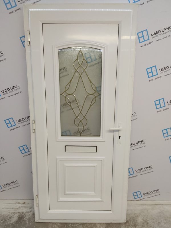 Used White Upvc Front Door 955mm x 2095mm 0047 - Image 2