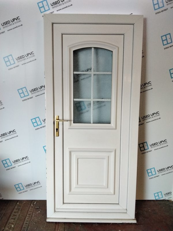 Used White Upvc Back Door 890mm x 1980mm 0403