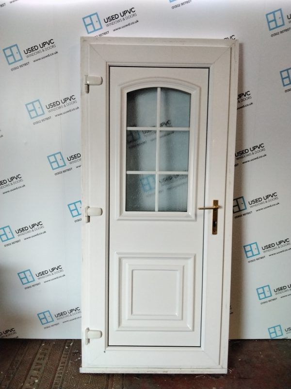 Used White Upvc Back Door 890mm x 1980mm 0403 - Image 2