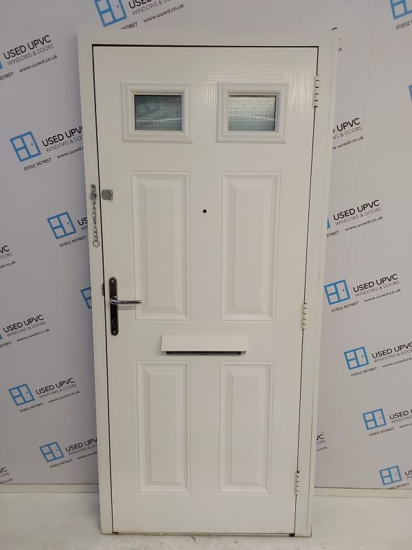 Used Blue Composite Front Door 920mm x 2040mm (reduce to 900mm) 0120 - Image 2