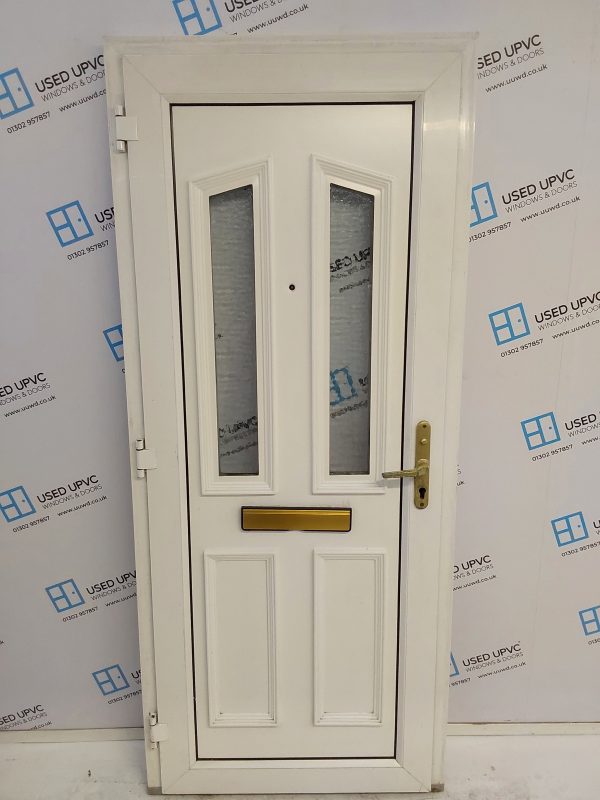 Used White Upvc Front Door 875mm x 2060mm 0281 - Image 2