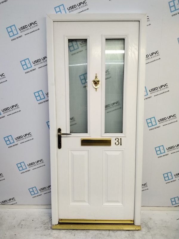 Used White Composite Front Door 910mm x 2075mm 0465