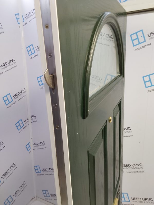 Used Green Composite Front Door 910mm x 2065mm 0496 - Image 7