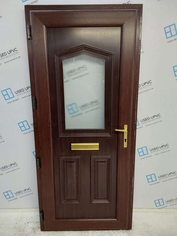 Used Rosewood Upvc Front Door 900mm x 2030mm 0196 - Image 2