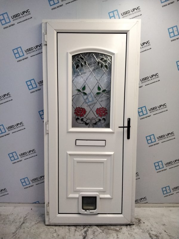 Used White Upvc Front Door 920mm x 2030mm 0505 - Image 2