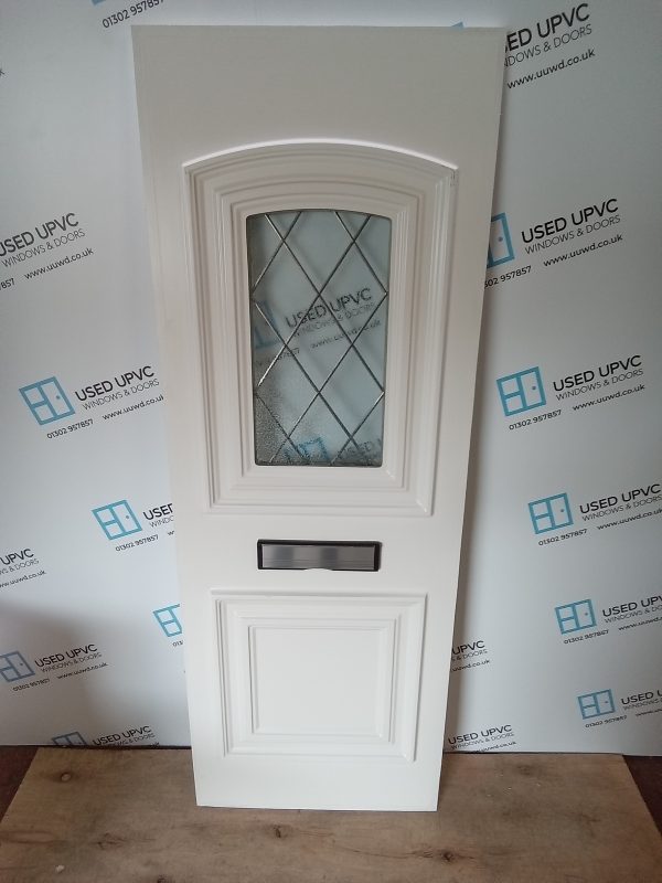 Used White Upvc Front Door Panel 645mm x 1790mm x 28mm UFDP0009