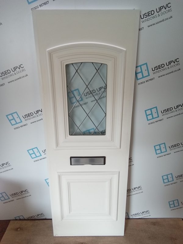 Used White Upvc Front Door Panel 645mm x 1790mm x 28mm UFDP0009 - Image 2