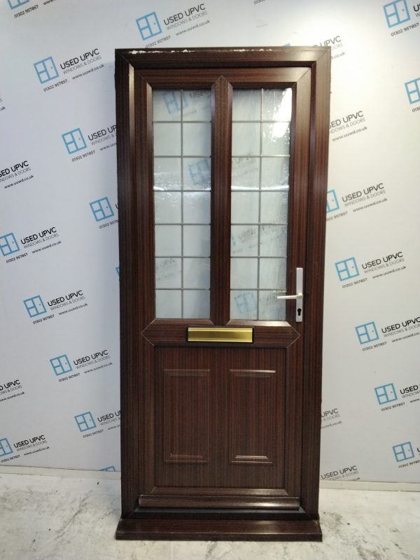 Used Woodgrain Upvc Front Door 900mm x 2100mm 0510 | Used UPVC Windows ...