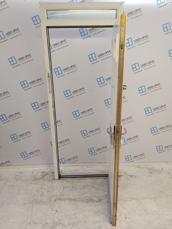 Used White Composite Front Door And Toplight 870mm x 2220mm 0515 - Image 3