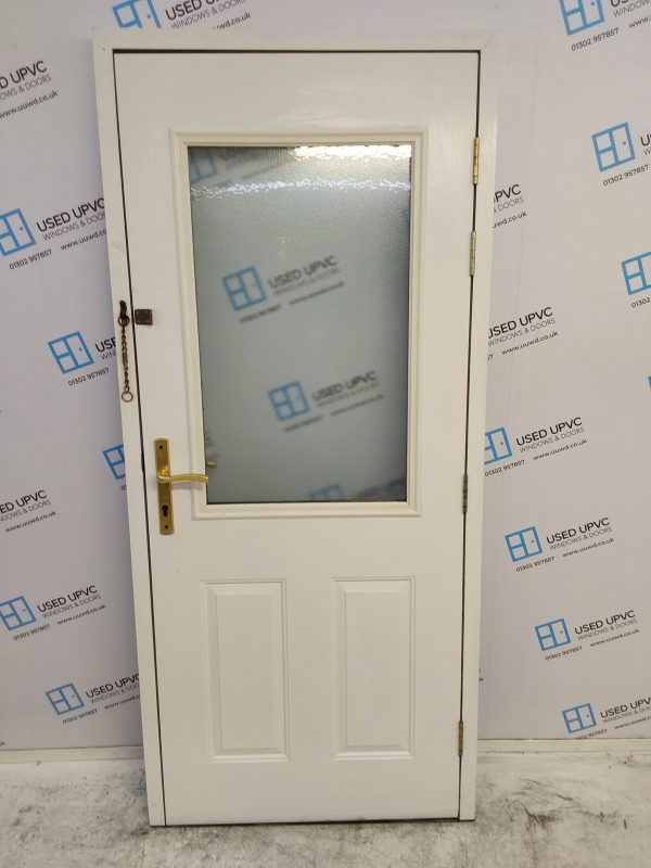 Used Green Composite Back Door 935mm x 2090mm 0516 - Image 2