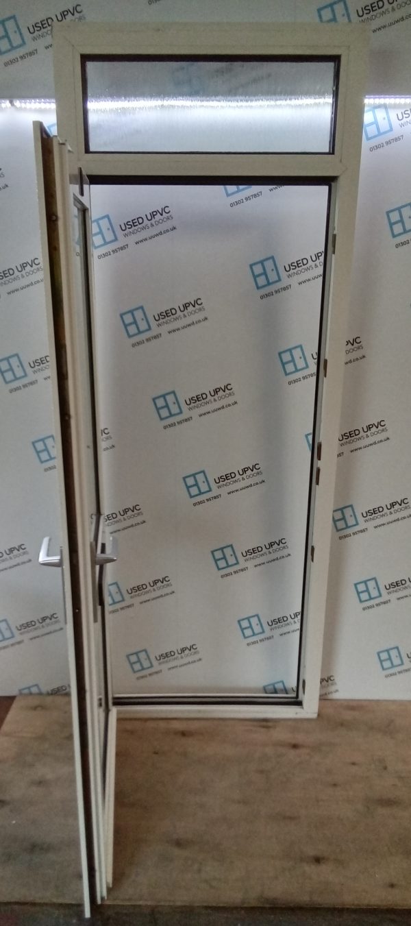 Used White Upvc Front Door with Toplight 910mm x 2420mm 0520 - Image 3