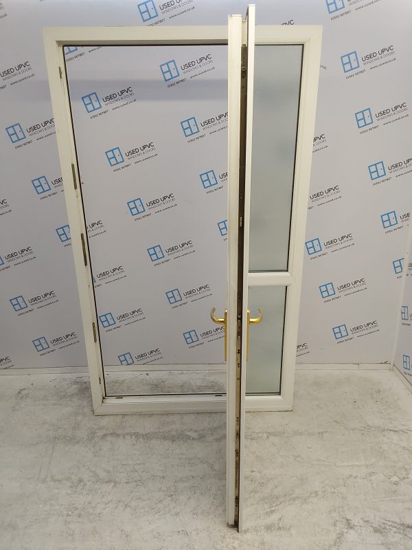 Used White Upvc Front Door And Side Panel 1210mm x 2075mm DS021 - Image 3