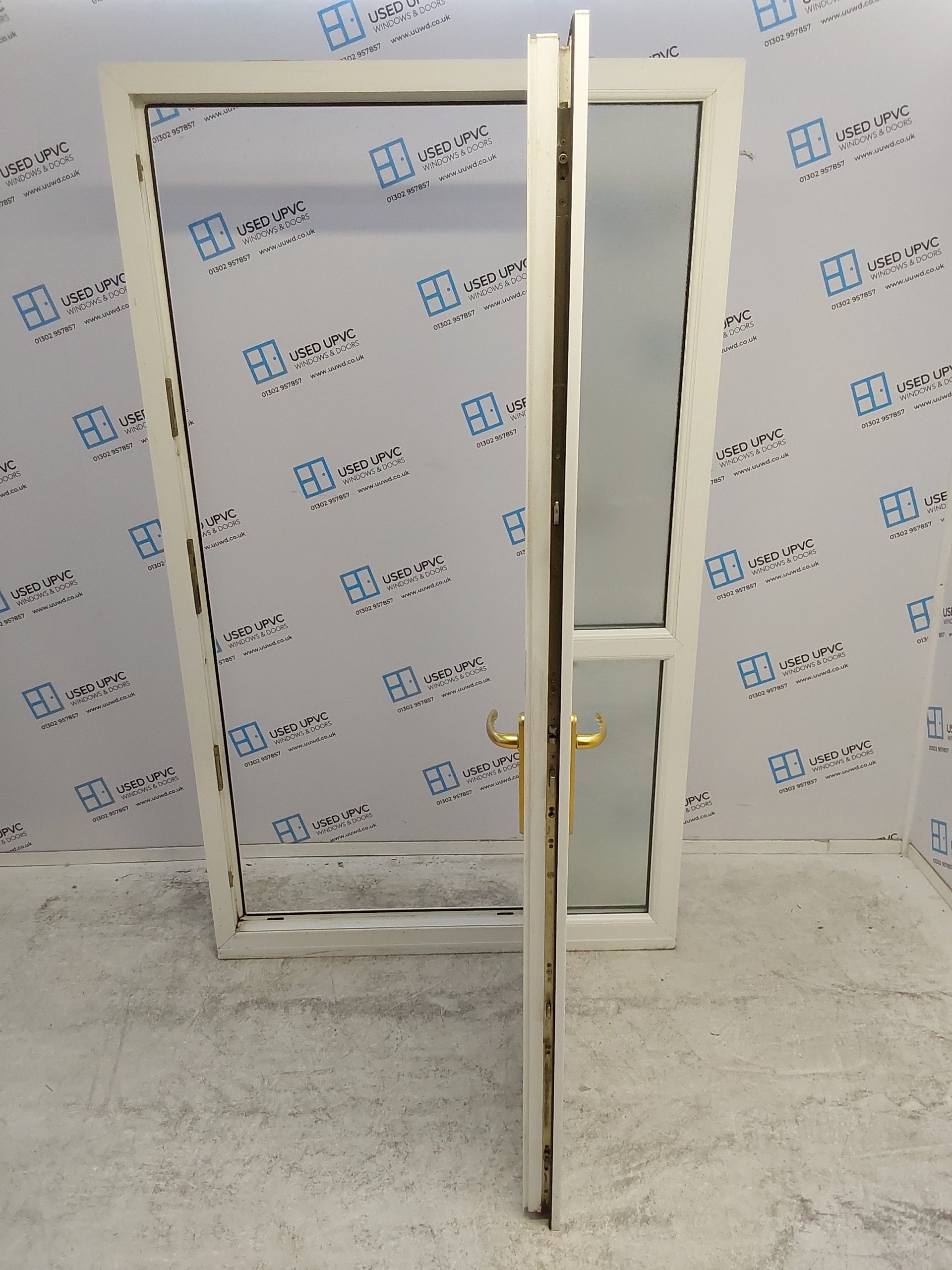 Used White Upvc Front Door And Side Panel 1210mm x 2075mm DS021 | Used ...