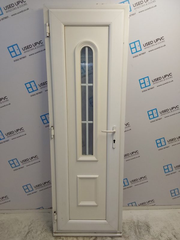 Used White Upvc Back Door 675mm x 2090mm (outwards opening) 0258