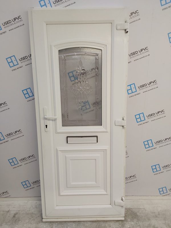 Used White Upvc Front Door (outwards opening) 870mm x 2085mm 0440