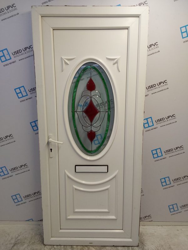 Used White Upvc Front Door 900mm x 2100mm 0612