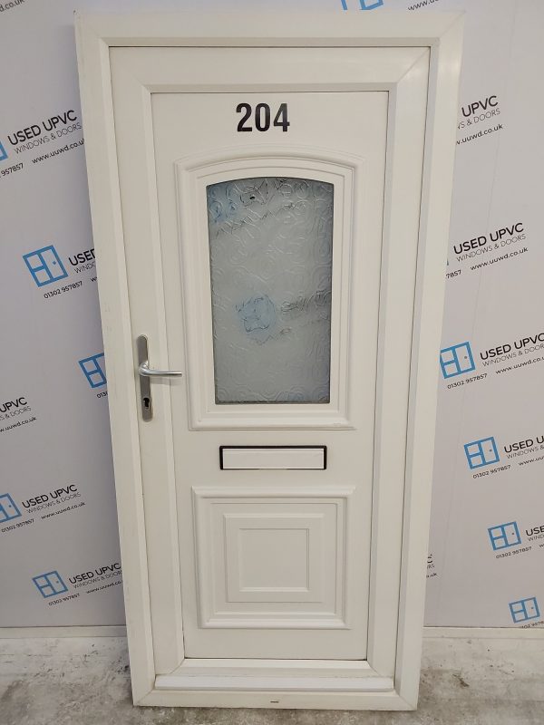 Used White Upvc Front Door 880mm x 1930mm 0569