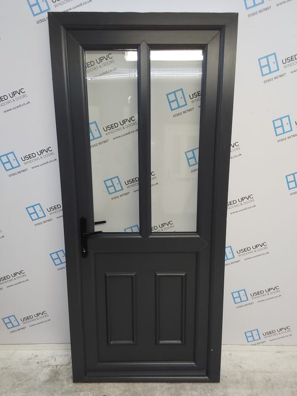 Used Anthracite Grey Upvc Back Door 900mm x 2065mm 0600