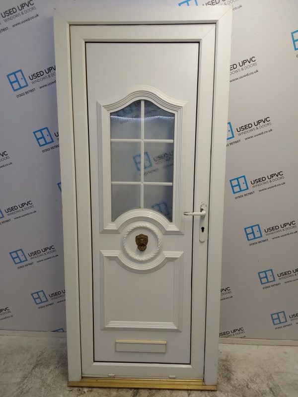 Used White Upvc Front Door 885mm x 2095mm 0288