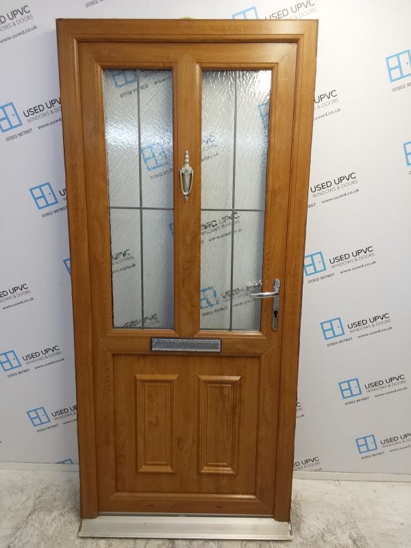 Used Oak Upvc Front Door 935mm x 2080mm 0294