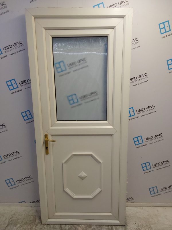 Used White Upvc Stable Back Door 875mm x 2060mm 0400