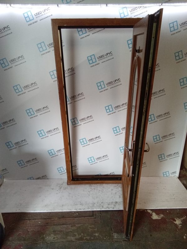 Used Oak Upvc Front Door 900mm x 2100mm 0500 - Image 3