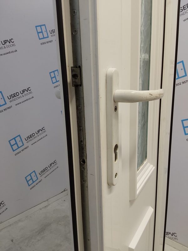 Used White Upvc Back Door 675mm x 2090mm (outwards opening) 0258 - Image 5