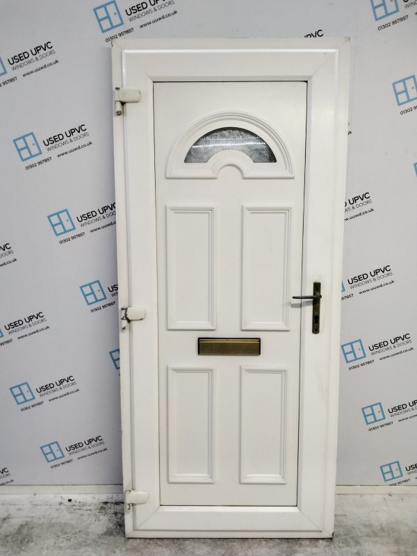 Used White Upvc Outward Opening Front Door 890mm x 2025mm 0329