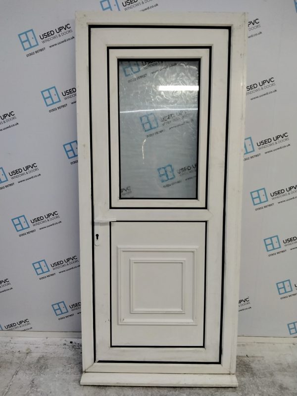 Used White Upvc Stable Back Door 915mm x 2080mm (Reduce To 895mm x 2080mm 0643