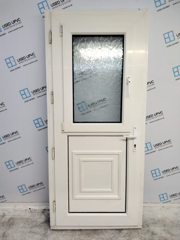 Used White Upvc Stable Back Door 915mm x 2080mm (Reduce To 895mm x 2080mm 0643 - Image 2