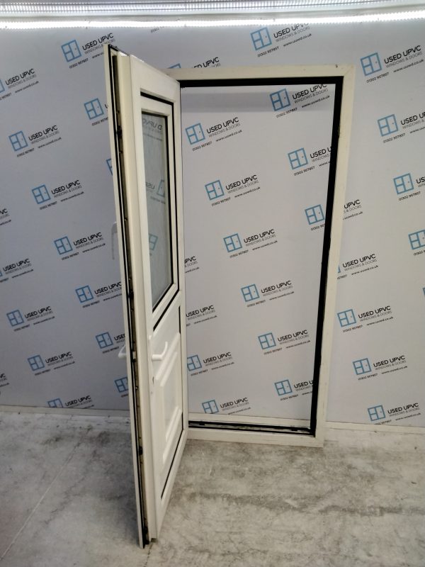 Used White Upvc Stable Back Door 915mm x 2080mm (Reduce To 895mm x 2080mm 0643 - Image 3