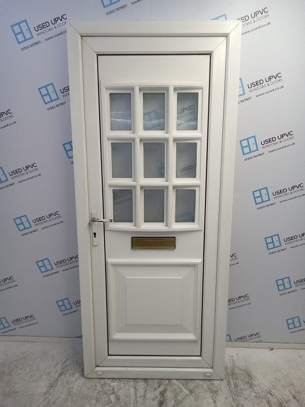 Used White Upvc Front Door 910mm x 2090mm 0135