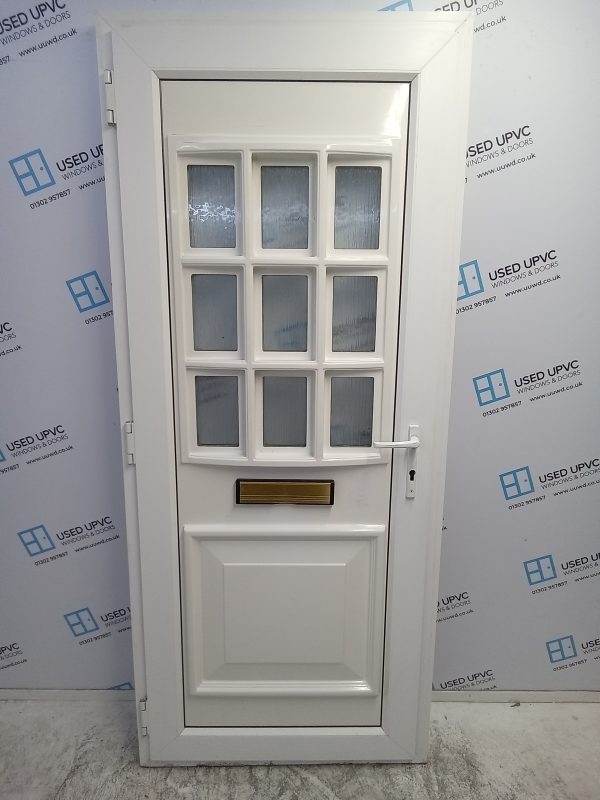 Used White Upvc Front Door 910mm x 2090mm 0135 - Image 3