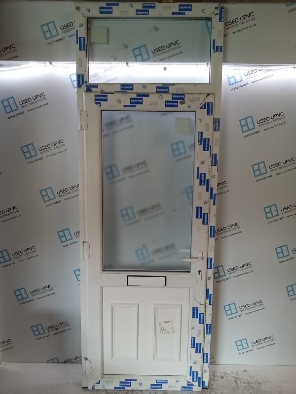 Brand New White Upvc Front Door with Toplight 910mm x 2600mm ND42 - Image 2