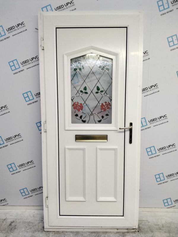 Used White Upvc Front Door 940mm x 2100mm (Reduce To 925mm x 2100mm) 0652 - Image 2