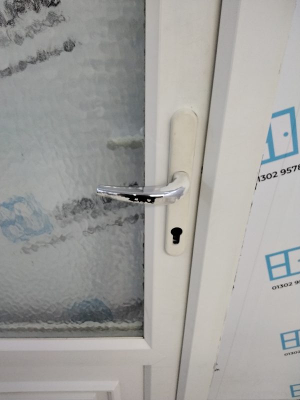 Used White Upvc Back Door 905mm x 2060mm (Reduce To 885mm x 2060mm) 0662 - Image 6